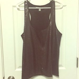 EUC black sequin tank top